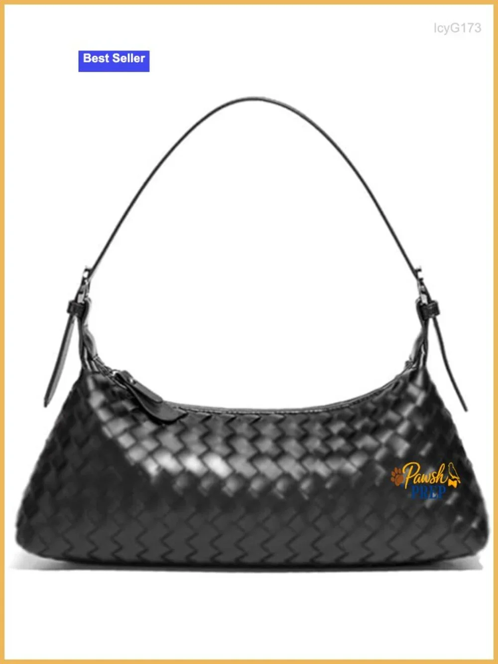 Woven Faux Leather Hobo Handbag Crossbody Shoulder Tote